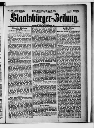Staatsbürger-Zeitung vom 25.04.1895