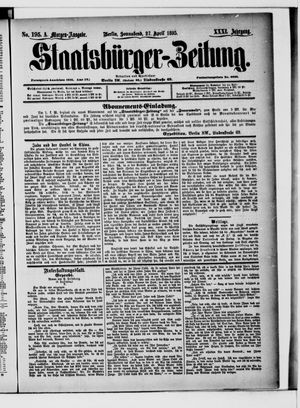 Staatsbürger-Zeitung on Apr 27, 1895