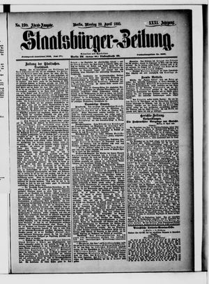 Staatsbürger-Zeitung on Apr 29, 1895
