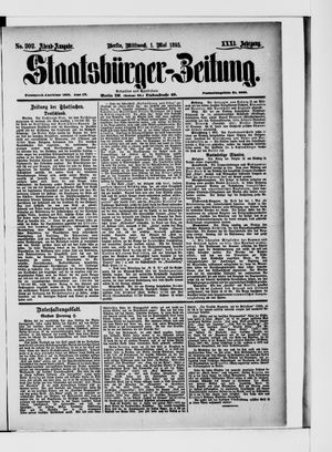 Staatsbürger-Zeitung vom 01.05.1895