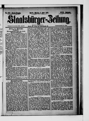 Staatsbürger-Zeitung on May 6, 1895