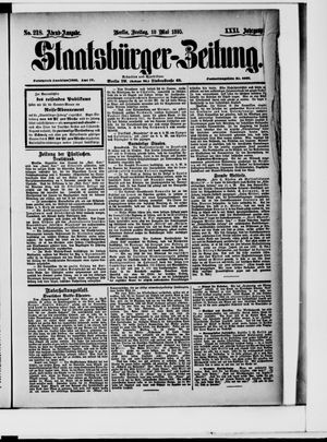 Staatsbürger-Zeitung on May 10, 1895