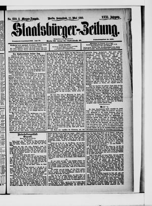 Staatsbürger-Zeitung on May 11, 1895