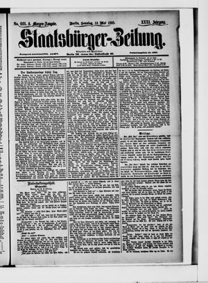 Staatsbürger-Zeitung on May 12, 1895