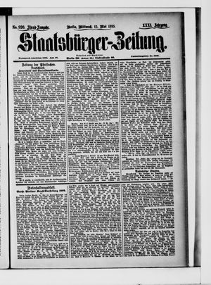Staatsbürger-Zeitung on May 15, 1895