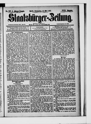 Staatsbürger-Zeitung on May 16, 1895