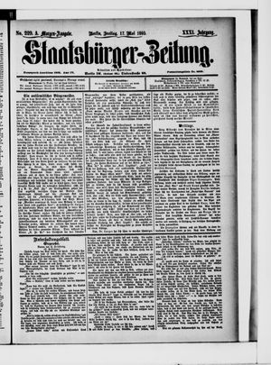 Staatsbürger-Zeitung on May 17, 1895