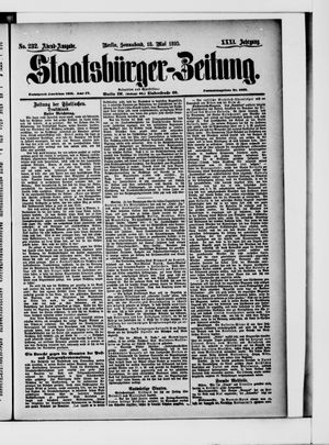 Staatsbürger-Zeitung on May 18, 1895