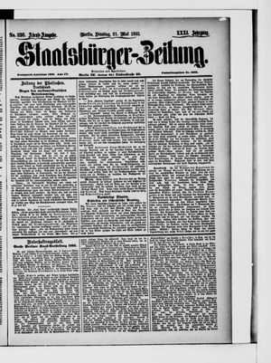 Staatsbürger-Zeitung on May 21, 1895