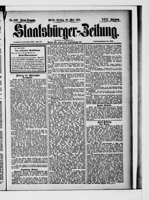 Staatsbürger-Zeitung vom 24.05.1895