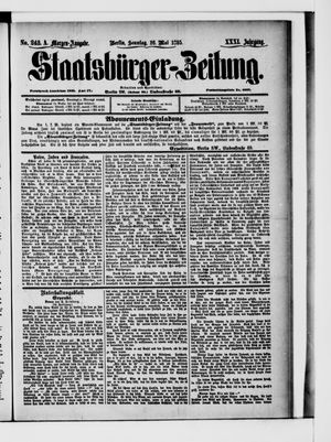 Staatsbürger-Zeitung vom 26.05.1895