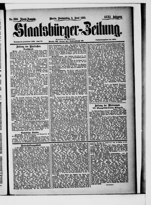 Staatsbürger-Zeitung on Jun 6, 1895