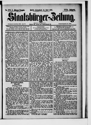Staatsbürger-Zeitung on Jun 15, 1895