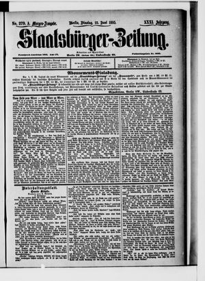Staatsbürger-Zeitung vom 18.06.1895