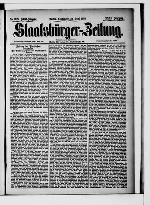 Staatsbürger-Zeitung vom 22.06.1895