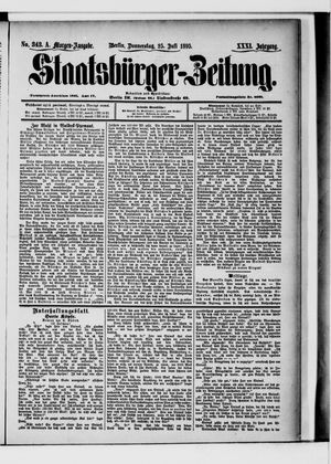 Staatsbürger-Zeitung on Jul 25, 1895