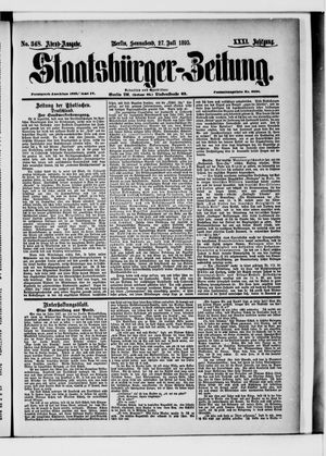 Staatsbürger-Zeitung vom 27.07.1895
