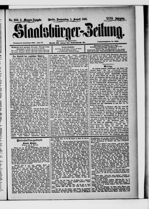 Staatsbürger-Zeitung vom 01.08.1895
