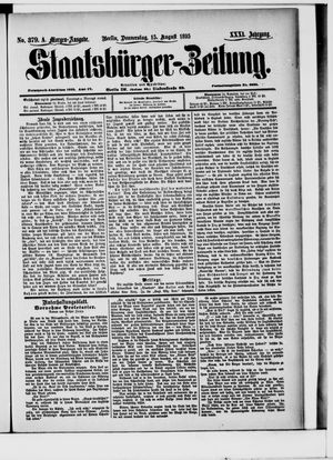 Staatsbürger-Zeitung vom 15.08.1895