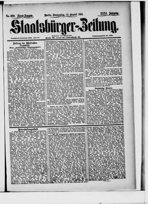 Staatsbürger-Zeitung vom 15.08.1895