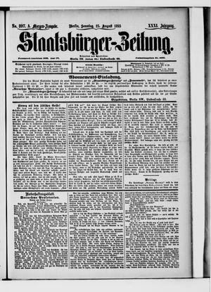 Staatsbürger-Zeitung vom 25.08.1895