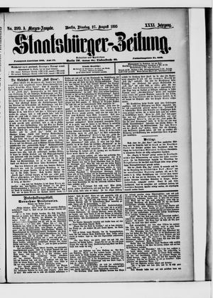 Staatsbürger-Zeitung vom 27.08.1895
