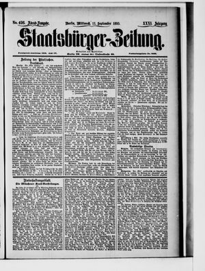 Staatsbürger-Zeitung vom 11.09.1895
