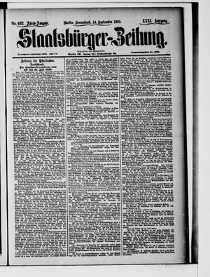 Staatsbürger-Zeitung vom 15.09.1895