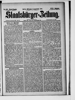 Staatsbürger-Zeitung vom 18.09.1895