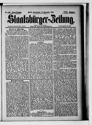 Staatsbürger-Zeitung vom 19.09.1895