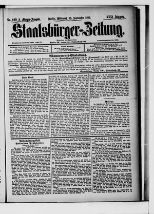 Staatsbürger-Zeitung vom 25.09.1895