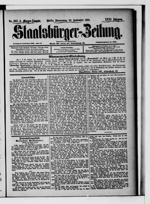 Staatsbürger-Zeitung vom 26.09.1895