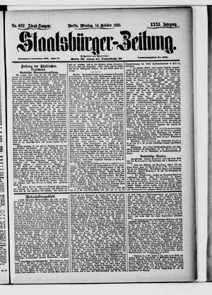 Staatsbürger-Zeitung vom 14.10.1895