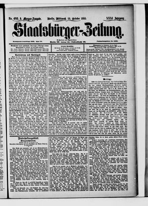 Staatsbürger-Zeitung on Oct 16, 1895