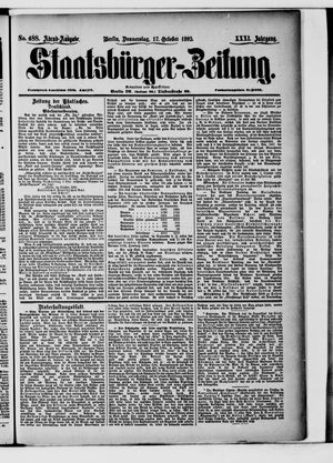 Staatsbürger-Zeitung vom 17.10.1895