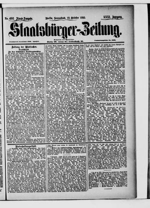 Staatsbürger-Zeitung vom 19.10.1895