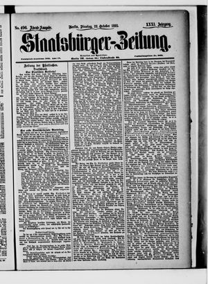 Staatsbürger-Zeitung vom 22.10.1895