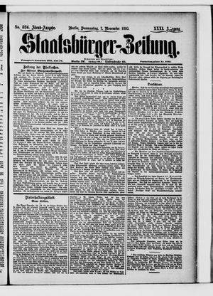 Staatsbürger-Zeitung vom 07.11.1895