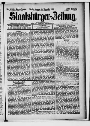 Staatsbürger-Zeitung vom 10.11.1895