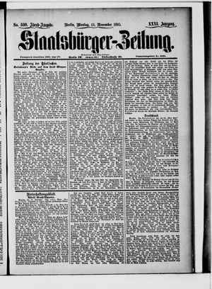 Staatsbürger-Zeitung vom 11.11.1895