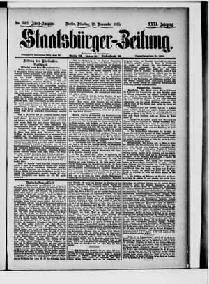 Staatsbürger-Zeitung vom 12.11.1895