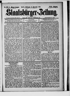 Staatsbürger-Zeitung vom 13.11.1895