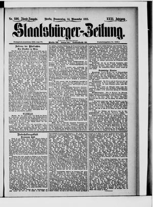 Staatsbürger-Zeitung on Nov 14, 1895