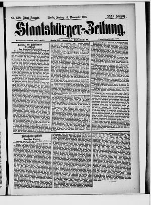 Staatsbürger-Zeitung vom 15.11.1895