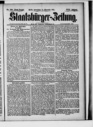 Staatsbürger-Zeitung vom 16.11.1895