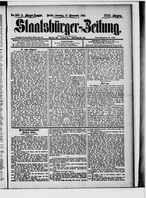 Staatsbürger-Zeitung vom 17.11.1895