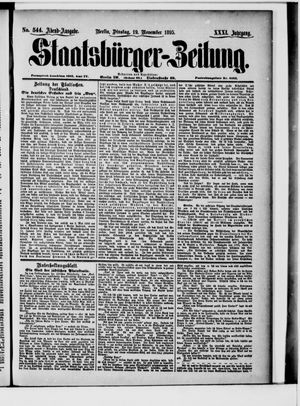 Staatsbürger-Zeitung vom 19.11.1895