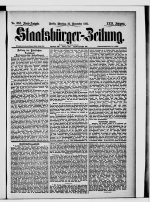 Staatsbürger-Zeitung on Nov 25, 1895