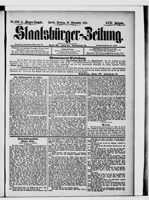Staatsbürger-Zeitung vom 26.11.1895