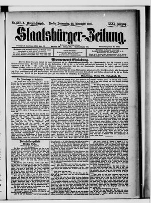 Staatsbürger-Zeitung on Nov 28, 1895